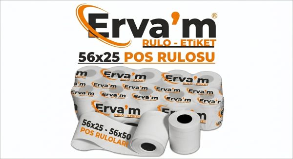 56x25 Termal Pompa Pos Rolusu